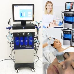 10/12/14 in 1 Hydro Microdermabrasion Skin Lifting Device Multifunction High Frequency Facial Spa Ultrasound BIO Water Dermabrasion Moisturiser Machine