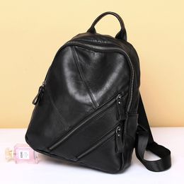 Women Men Backpack Style Genuine Leather Fashion Casual Bags Small Girl Schoolbag Business Laptop Backpack Charging Bagpack Rucksack Sport&Outdoor Packs 5155