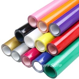 Window Stickers 1 Rolls 50cmx100cm Heat Transfer Glitter Iron On For Cameo DIY Shirt