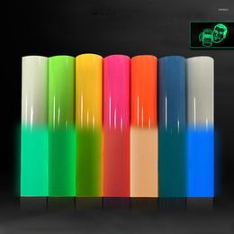 Party Decoration 3D Puff HTV Heat Transfer Film Glow In The Dark Luminous Iron On Tshirt Clothing For 4 Assorted Colours Sheet