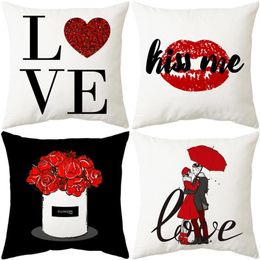 Pillow Size Pillowcase Silk Girls Valentine's Day Throwing Home Gift Short H Pillows 24x24 Oversized