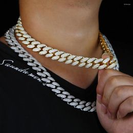 Choker Wholeslae Men Hip Hop Necklace With Cz Paved Cuban Chain For Boys Birthday Luxury Jewellery Gift Drop Ship