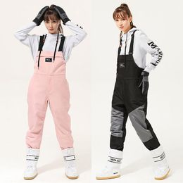 Skiing Pants Winter Warm Ski Men Women Jumpsuit Windproof Waterproof Overalls Bib Snowboarding Trousers