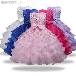 Girl's Dresses Children Princess Girl Dress for Wedding Birthday Party Boutique Flower Tutu Girl Kids Prom Dresses for Girls clothes 3-15 Years W0314