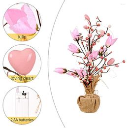 Decorative Flowers Beautiful Nice-looking Artificial Tulip Bouquet Gift Attractive Fake Flower Realistic Looking For Festival