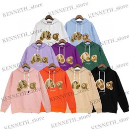 Men's Hoodies Sweatshirts Brokehead bear embroidered hooded sweater men and women high street loose bf coat T230314