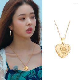 Chains Heart Song Zhiya Same Korea Choker Chain Drama Fashion Necklace High Quality For Women Girl Gift