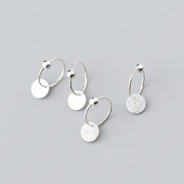 Hoop Earrings 925 Sterling Silver Bohemian Round Ear Buckle For Women Punk Circle Earring Party Fine Jewellery Gift Accessories B081