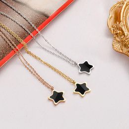 Pendant Necklaces Vintage Grace Star Flower Necklace For Women Simple Gold Silver Colour Charm Female Choker Jewellery Lover Gifts