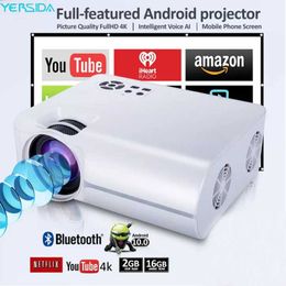 Projectors Projector VS315 1080P Smart TV WIFI Portable Home Theater Battery Sync Phone Beamer LED Projectors for 4k Movie R230306