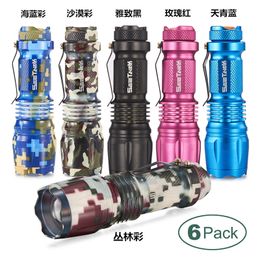 lithium battery 14500 -LED flashlight Tactical Flashlight For Camping zoom focus mini outdoor portable charging bright light flashlight A8 Manufacturer directly