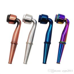 Smoking Pipes Manufacturers direct sales of new metal pipe with cover, dazzling pattern pipe,