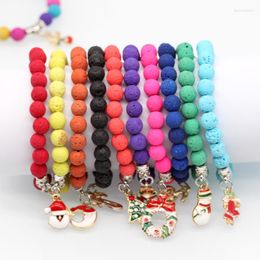 Strand 10 Pieces Christmas/Halloween Charm Lave Stone Bracelets Pumpkins Ghosts Horrible Holiday Atmosphere AS2001