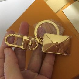 Top Quality gold letter Keychain Pendant Send As Shown Gift Box Personalized Keychain Simple Fashion charm keyrings for gift225l