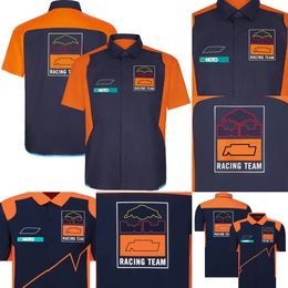 2023 New MOTO Racing Men's Shirt Motocross Jersey Summer Male Motorcycle Casual Short Sleeves Shirts Button-down Collar Work Shirts