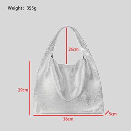 nxy ручка сияющих серебряных вечерних кошельки сцепления и сумочка роскошная дизайнерская сумка для плеча сумки для вечеринки женская сумка 230308