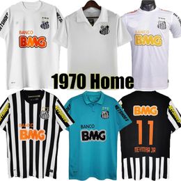 1998 1999 Santos FC Retro Soccer Jerseys PATO SANCHEZ SOTELDO ELANO ANDRE F. ANDERSON BORGES 12 13 Home Away Black White Football Shirt