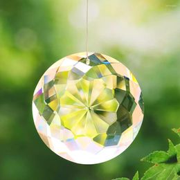 Chandelier Crystal Clear Round Garland Sun Catcher Prisms Pendant Lamp Lighting Hanging Parts For Low Ceiling Home Decor