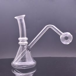 cheapest Glass Oil Burner Bong Hookah 5.2 Inch Thick Dab Rig Water Pipe Bongs Heady Mini Wax Dab Oil Rigs with Replaceable Oil Burner Pipe