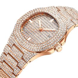 Wristwatches VA VOOM Full Diamond Watch Women Quartz Rose Gold Ladies Watches Top Stainless Steel Fashion Girls