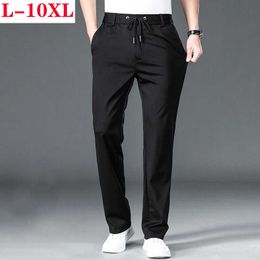 Men's Pants 10XL Business Casual Pants Men Black Formal Trousers Man Oversize Tailoring Clothing Loose Trousers Male Work Classic Suit Pants Z0306