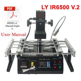 LY IR6500 V.2 BGA Rework Station Mobile Phone PS3 PS4 XBOX Repairing Soldering Station 2 Zones Infrared 2300W with BGA Tool Kit