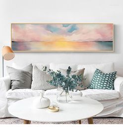 Home Decor Other Panoramic Landscape Scene Abstract Canvas Paintings Nordic Poster Prints Wall Art Pictures Living Room Sofa Bedroom