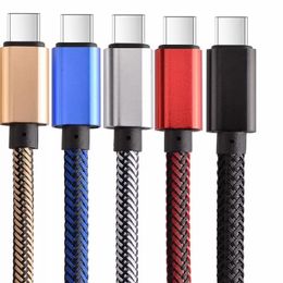 1m 2m 3m Nylon Braided Sync Data Cables Type C Micro Usb Cable For Samsung Galaxy S6 S7 Edge S8 Note 8 Plus Htc Usb Phone Wire Line