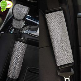 New Universal Car Seat Belt Pads Seat Shoulder Strap Pad Shift Knob Cover Handbrake Cover and Door Handle Cover For KIA-SORENTO