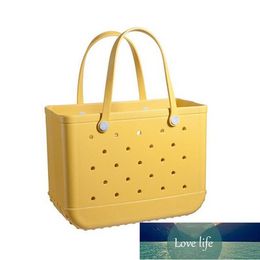 Quality Candy Silicone Beach Washable Large capacity portable Plain Basket Bags Shopping Woman Eva Waterproof Tote Bogg Bag Purse Eco