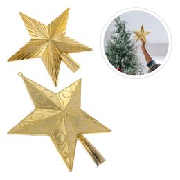 Christmas Decorations 2pcs Tree Stars Party Treetop Adornments Decorative Supplies