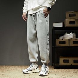 Men's Pants M8XL Cotton Oversize Mens Sports Pants Sweatpants Male Joggers Tracksuit Trousers Plus Big Size Winter Fleece Warm Cloth Z321 Z0306