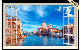 Wallpapers 3d Po Wallpaper Murals Custom Mediterranean Mural Window Dream HD Scenery TV Wall