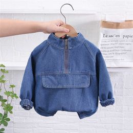 Clothing Sets Spring Autumn Children Clothes Boys Suit Denim Pullover Tops Jeans Pants Infant Casual Outfits Kids Sportswear
