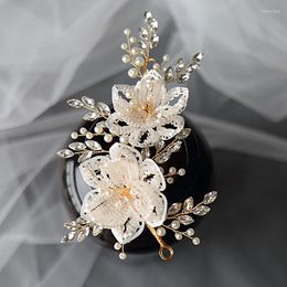 Hair Clips Handmade Bridal Tiara Shape Beautiful Beaded Flower Wedding Dress Accessories Clockwork Super Fairy