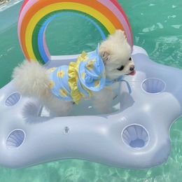 Pet Vest New Dog Apparel Pet Swimsuit Summer Pet Bikini One-Piece Swimsuit Dog Hat Suitable For Teddy