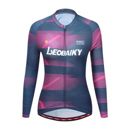 Racing Jackets Pro Team Mountain Bike Jersey Women Summer Long Sleeve Cycling Tops Road Bicycle Shirts Riding Wear Anti-UV