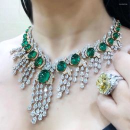 Necklace Earrings Set Jimbora Dubai Noble Luxury Opal 4PCS Bracelet Ring Jewelry For Women Romantic Bridal Wedding