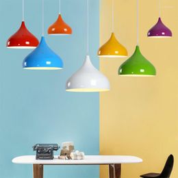 Pendant Lamps Modern Ceiling Led Luminarias Dining Room Chandelier For Kitchen Fixture Colorful Table HPD-002