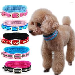 Dog Collars Collar Pet Adjustable Mesh Cat Breathable Padded Reflective Polka Dot For Puppy Small Medium Large Dogs