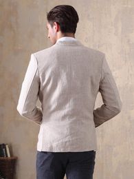 Men's Suits Arrival Spring Autumn Linen Suit Jacket Men Fashion Casual Single Breasted High Quality Size S M L XL XXL