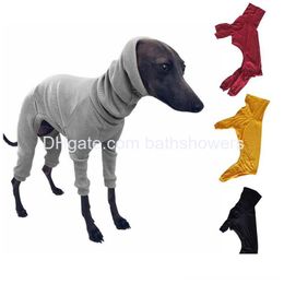 Dog Apparel Italian Greyhound Clothes Soft Comfortable Jumpsuit Pet Turtleneck Pajamas For Medium Large Big Dogs Pharaoh Hound Whipp Dhset