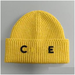 Beanie/Skull Caps Designer Brand Mens Beanie Hats Womens Autumn And Winter New Classic Letter C Outdoor Warm Allmatch Knitted Drop D Dhamv