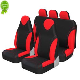 Nuovo set completo di sedili per auto in forma universali elasticità grandi 9 % protettori di sedili neri rossi per la foresta di Subaru per Ford Focus 2