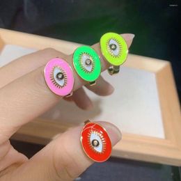Cluster Rings 5PCS Turkish Boho Eye Jewelry Ring Gold Color Enamel Lovely Charm Simple Finger Ringswoman