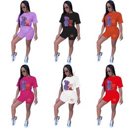 Plus Sizes S-5XL Women Tracksuits Two Pieces Set Designer 2023 New Large Letters Pattern Printed T-shirt Shorts Suits