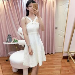 300 2023 Runway Dress Spring Summer Dress Brand Same Style Empire Sleeveless Spaghetti Strap Womens Dress Fashion yiduo