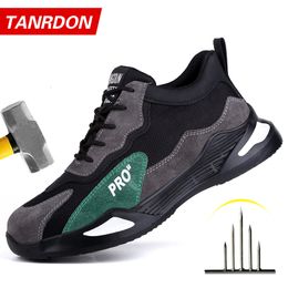 Safety Shoes Work Sneakers Men Indestructible Steel Toe Work Shoes Safety Boot Men Shoes Anti-puncture Working Shoes For Men Drop 230314
