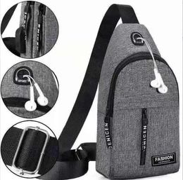 Waterproof Mens Chest Bag Shoulder bags Crossbody Sling Backpack for Men USB charge Travel bags