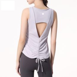 LL Gym Yoga Smock Vest For Women Pad Women Gym Sexy Tank Tops Fitness Casual Summer